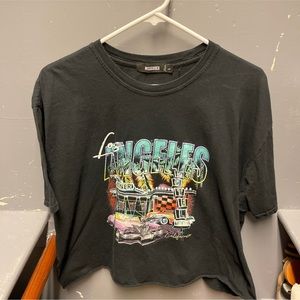 missguided cropped graphic t-shirt